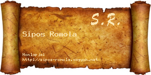 Sipos Romola névjegykártya